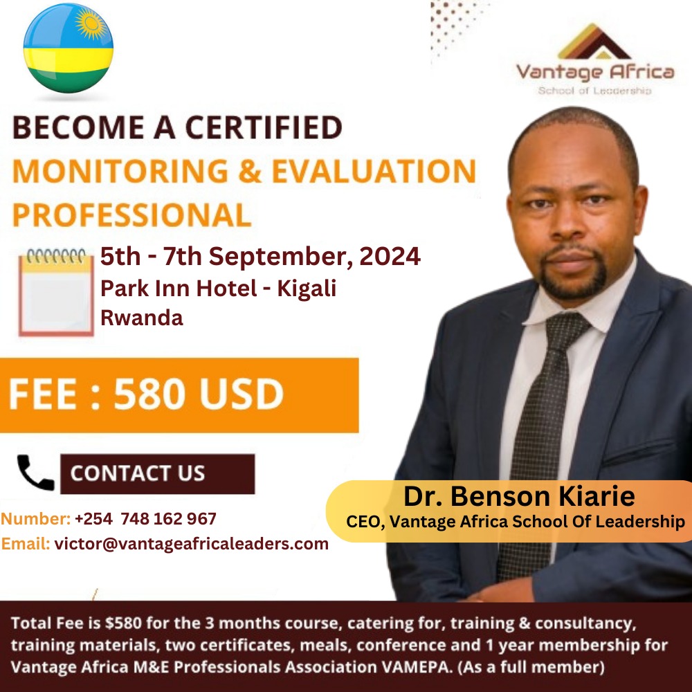 Become a certified monitoring and Evaluation Professional